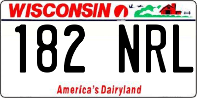 WI license plate 182NRL