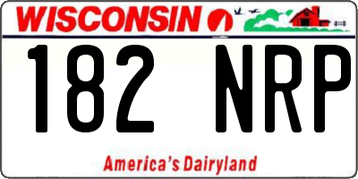 WI license plate 182NRP