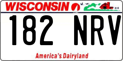 WI license plate 182NRV
