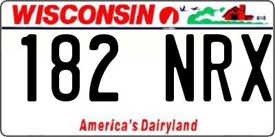 WI license plate 182NRX