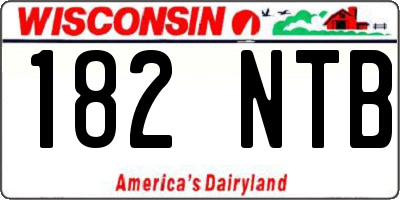 WI license plate 182NTB