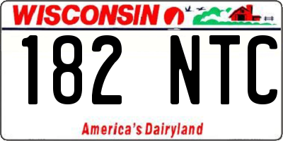 WI license plate 182NTC