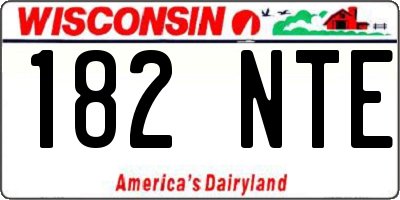 WI license plate 182NTE