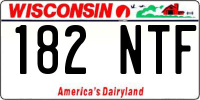WI license plate 182NTF