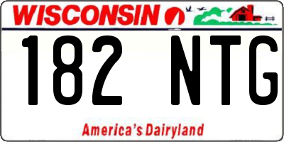 WI license plate 182NTG