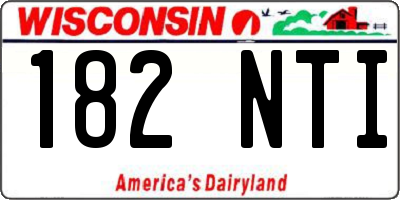 WI license plate 182NTI