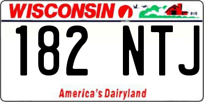 WI license plate 182NTJ