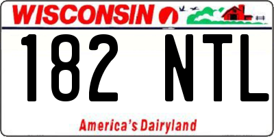 WI license plate 182NTL