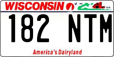 WI license plate 182NTM