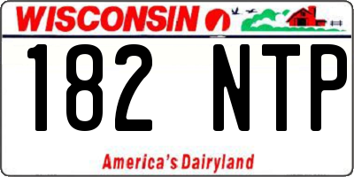 WI license plate 182NTP