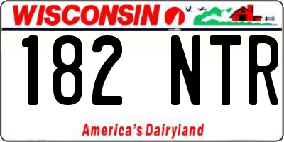 WI license plate 182NTR