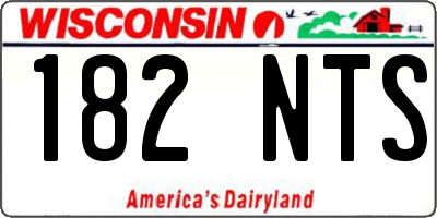 WI license plate 182NTS