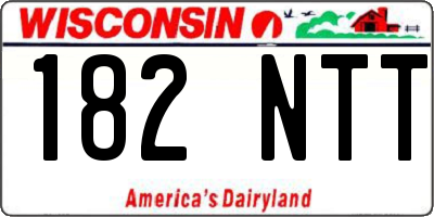 WI license plate 182NTT