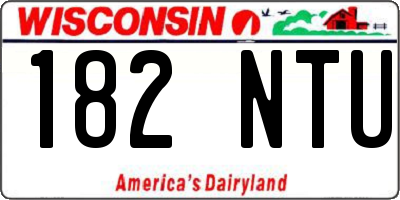 WI license plate 182NTU