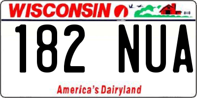 WI license plate 182NUA