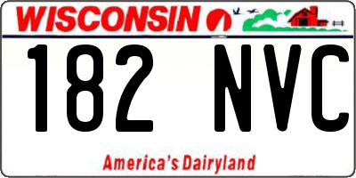 WI license plate 182NVC