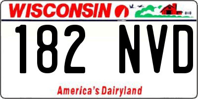 WI license plate 182NVD