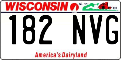 WI license plate 182NVG
