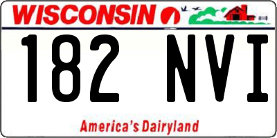 WI license plate 182NVI