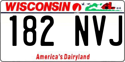 WI license plate 182NVJ