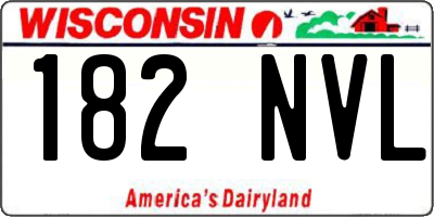 WI license plate 182NVL