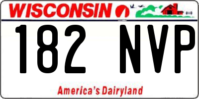 WI license plate 182NVP