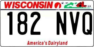 WI license plate 182NVQ