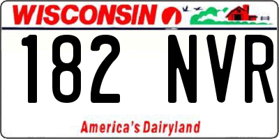WI license plate 182NVR