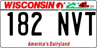 WI license plate 182NVT