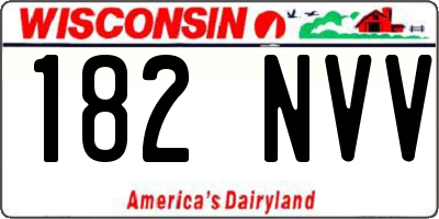 WI license plate 182NVV