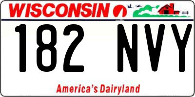 WI license plate 182NVY