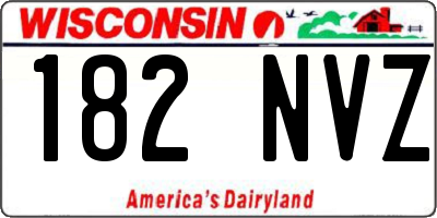 WI license plate 182NVZ
