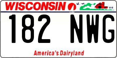 WI license plate 182NWG