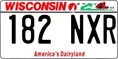 WI license plate 182NXR