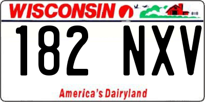 WI license plate 182NXV