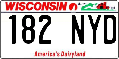 WI license plate 182NYD