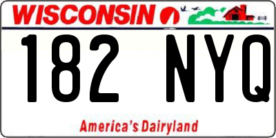 WI license plate 182NYQ