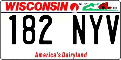 WI license plate 182NYV