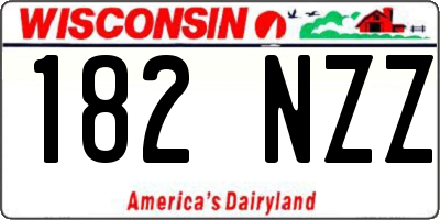 WI license plate 182NZZ