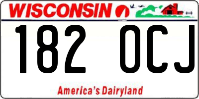 WI license plate 182OCJ