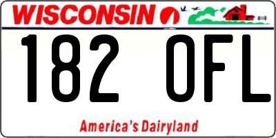 WI license plate 182OFL