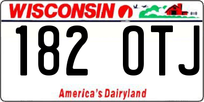 WI license plate 182OTJ