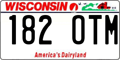 WI license plate 182OTM