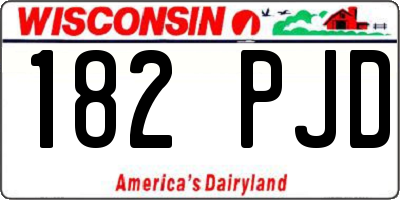 WI license plate 182PJD