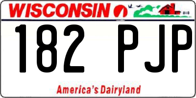 WI license plate 182PJP