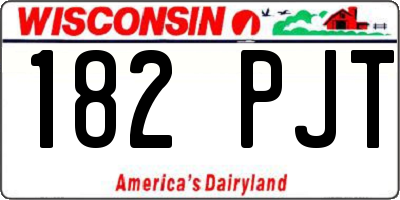 WI license plate 182PJT