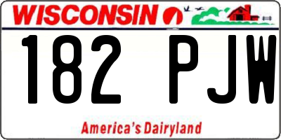 WI license plate 182PJW