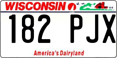 WI license plate 182PJX