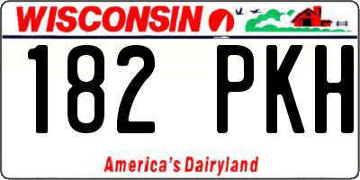 WI license plate 182PKH
