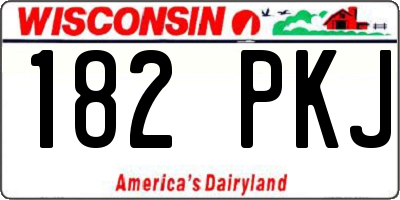 WI license plate 182PKJ